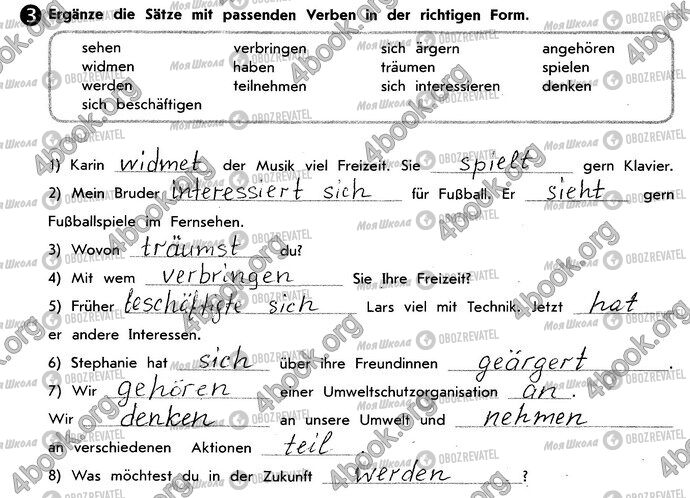 ГДЗ Німецька мова 10 клас сторінка Стр12 Впр3